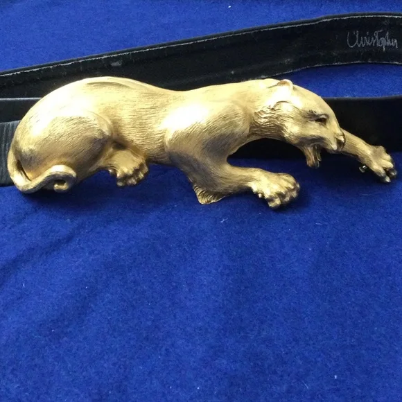 Christopher Ross 1985 Jaguar Buckle Large christopher-ross-24k-gold-  main image 4